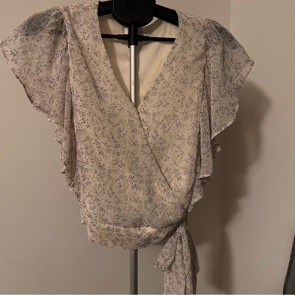 Floral Wrap Top